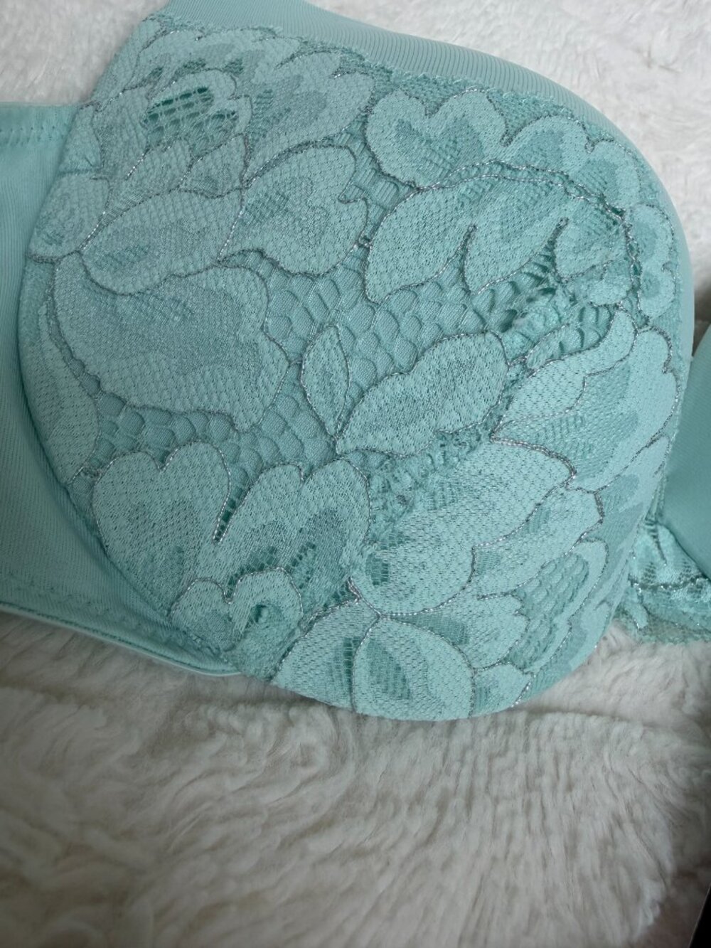 Maidenform 36B Push-Up & In Plunging Neckline Lace Bra Aqua DM9900 - Picture 6 of 12